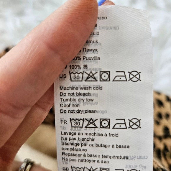 Billabong Women's Cheetah Print Denim‎ Mini Skirt. Size 25 - Picture 8 of 9